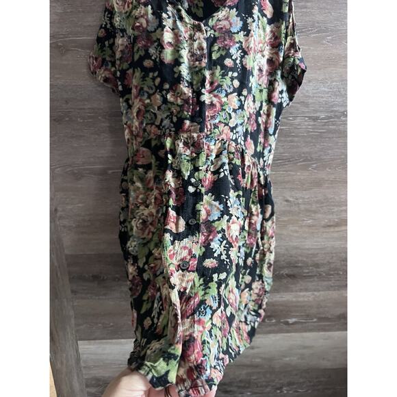 Ralph Lauren Women Tunic Top Mini Dress Size Large Pocket Floral V Neck Cottage - Picture 8 of 8